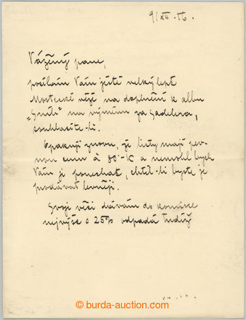 274885 - 1916 STRETTI-ZAMPONI Jaromír (1882-1959), významný česk�