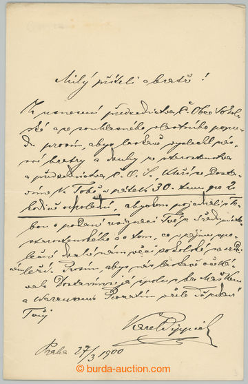 274889 - 1900 PIPPICH Karel (1849-1921), významný sokolský funkcio