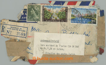 274890 - 1956 KATASTROFICKÁ POŠTA / R+Let-dopis zaslaný z Austrál