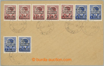 274898 - 1943 MONTENEGRO / Satzbrief / obálka se zn. Mi. č. 1-9, vz