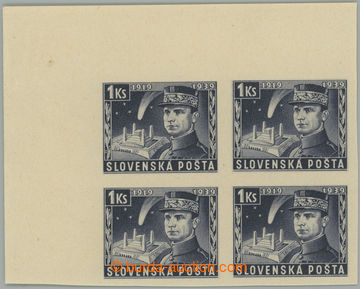 274899 - 1939 Sy.NZ36aN, Štefánik 1Ks modrofialová, levý horní R
