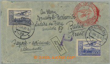 274921 - 1936 KATAPULT / EUROPA - SÜDAMERIKA / PRAHA - BAHIA, Let-do