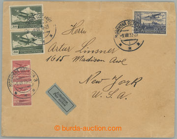 274926 - 1939 PRAHA - NEW YORK /  Let-dopis adresovaný do USA, vyfr.