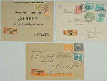 274959 - 1919-1920 sestava 3ks R-dopisů, z toho 2ks z II. TO, DR ŽI