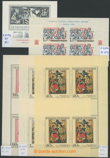 274980 - 1967-1983 DESKOVÉ VADY / sestava 8ks aršíků a PL, obsahu