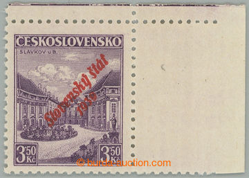 274984 -  Sy.19a, Slavkov 3,50Kč s červeným přetiskem, ZP 10, př