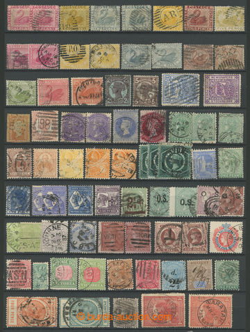 275012 - 1865-1900 PARTIE / klasických známek emisí Viktorie na ka