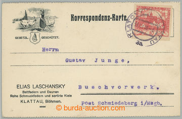 275038 - 1918 RANÉ POUŽITÍ / firemní lístek vyfr. zn. Hradčany 