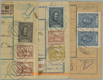 275040 - 1920 sestava 3ks ústřižků poštovních průvodek vyfr. m