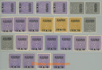 275068 - 1918 LETECKÉ FLUGPOST / Pof.P225-227, sestava 24ks zn. růz