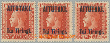 275071 - 1916-1917 AITUTAKI / SG.14ba, 14bb, 14bc, novozélandská Ji