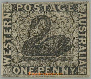 275109 - 1854 SG.1, Black Swan 1P černá; bezvadný exemplář s pln
