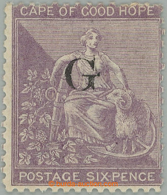 275117 - 1877 GRIGUALAND / SG.13c, Alegorie 6P s přetiskem Typ 8; be