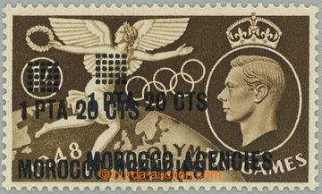 275125 - 1948 BRITSKÁ POŠTA V MAROKU / SG.181a, Olympiáda 1P20C/1S