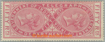 275127 - 1869 SG.T20, Viktorie, Telegrafní 50Rp růžová, DIE II; b