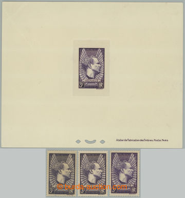 275128 - 1937 Yvert.338P, Mermoz 3Fr - Epreuves de luxe“ a dále **