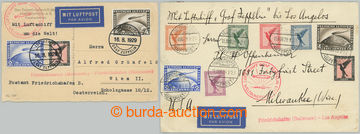 275131 - 1929 Sie.30Bc, 30Ad, sestava dopisu a pohlednice (Zeppelin n