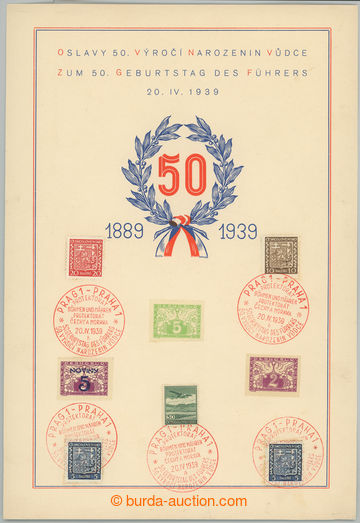 275135 - 1939 PR3/ PRAHA – 50. výročí narození Vůdce, pamětn�