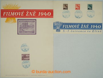 275171 - 1940 PR30, ZLÍN/ Filmové žně, 1x pamětní list PaL a-a 