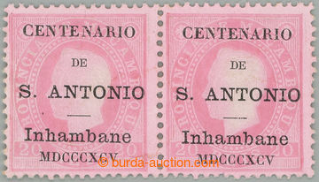 275231 - 1895 INHAMBANE / Mi.3, Luis I. 20R růžová s přetiskem CE