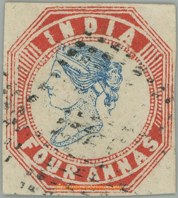 275241 - 1855 SG.25, Viktorie 4A modrá / červená, obdélníkový p