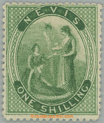 275242 - 1876 SG.14b, Znak kolonie 1Sh žlutozelená, zn. s vzácnou 