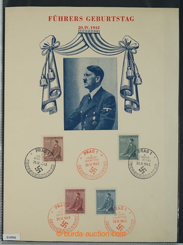 275244 - 1942 [SBÍRKY] PR96 + PR97, PRAG 1, BRÜNN 1/ Führers Gebur