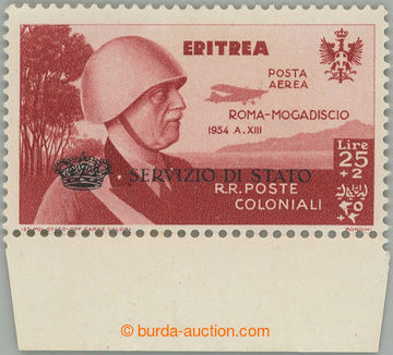 275246 - 1934 LETECKÁ / Sass.1, přetisková 25L+2L SERVIZIO DI STAT