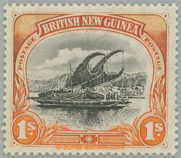 275248 - 1905 SG.15a, Lakatoi 1Sh černá / oranžová, svislá průs