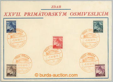 275251 - 1940 PRA1C, PRAG - PRAHA/ AUTOPOŠTA/ 9.VI.40/ 1d, XXVII. Pr