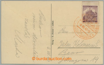 275256 - 1940 PRA2, PARDUBITZ - PARDUBICE/ AUTOPOŠTA/ 6.VII.40/ 1a, 