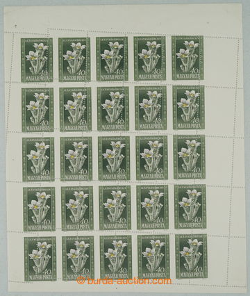 275283 - 1950 ARCHOVINA / Mi.1113 VV, Květiny 40f zelená, kompletn�