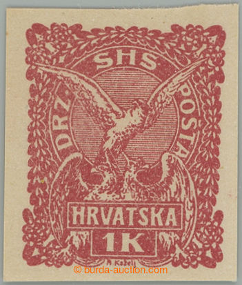 275301 - 1919 VYDÁNÍ PRO CHORVATSKO / ZT  Mi.95, Sokol 1Kr karmíno