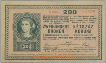 275304 - 1918 Ba.RU13 var., Hej.RU18MRRb, 200K 1918, vydání MRR, be