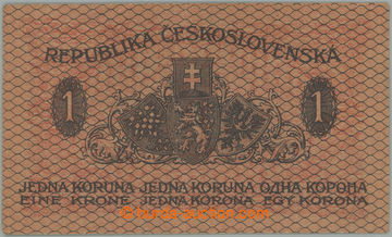 275306 - 1919 Ba.7, 1Kč 1919, série 216; přehyby, jinak pěkná