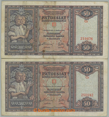 275307 - 1940 Ba.50, 50Ks 1940, 2ks, obě série Cr; solidní oběhov