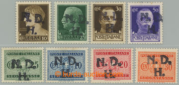 275309 - 1943 ŠIBENIK / lokální vydání, sestava 8 hodnot s ručn