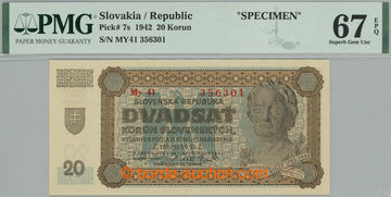 275320 - 1942 Ba.53b, 20Ks 1942, série My 41, perforace SPECIMEN dol