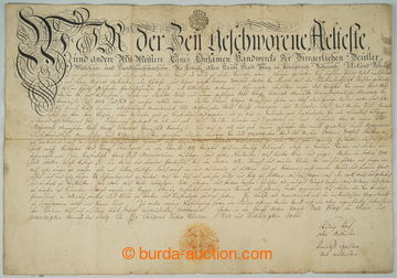 275359 - 1776 CECHOVNÍ LISTINA / pro Johanna Gottfieda Förstera z M