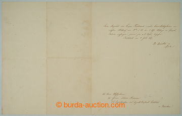 275366 - 1857 RAKOUSKÝ CÍSAŘSKÝ DVŮR / ručně psaná pozvánka 