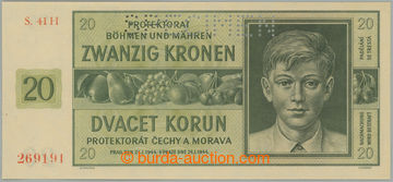 275398 - 1944 Ba.40c, 20K 1944, série 41 H, perforace SPECIMEN; bezv