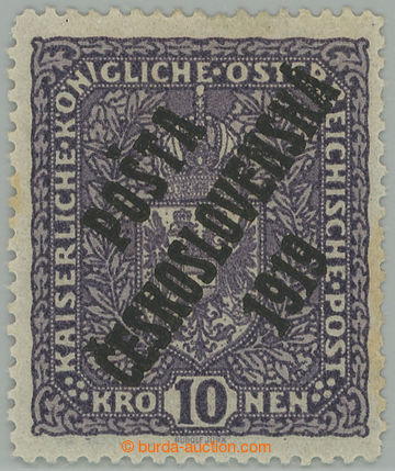 275399 -  Pof.51ay, Znak 10K tmavě fialová, nejasný tisk, II. typ;