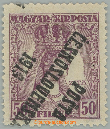 275402 -  Pof.123Pp, Zita 50h fialová, převrácený přetisk, III. 
