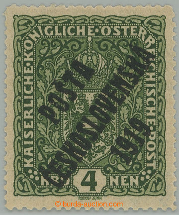 275408 -  Pof.50a, Znak 4K tmavě zelená, úzká, dobře decentrovan