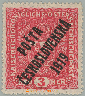 275413 -  Pof.49bII, Znak 3K světle červená, žilkovaný papír, I