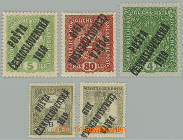 275414 -  SESTAVA / 5 zn. z různých emisí, Koruna 5h s podtypem II