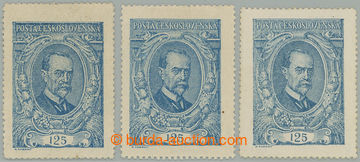 275419 -  Pof.140a, 125h ultramarínová, sestava 3ks - I. a II. typ 