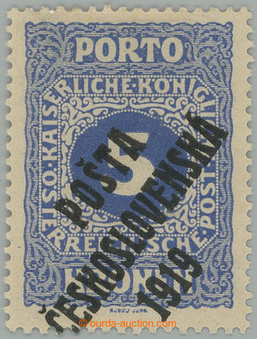 275435 -  Pof.81, Malé číslice 5K modrá, dolů až do perforace p