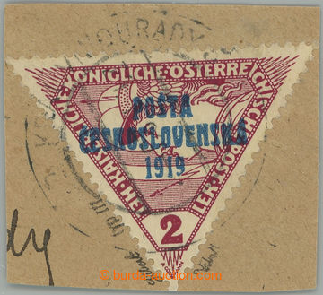 275439 -  Pof.55, Trojúhelník 2h hnědočervená, přetisk III. typ