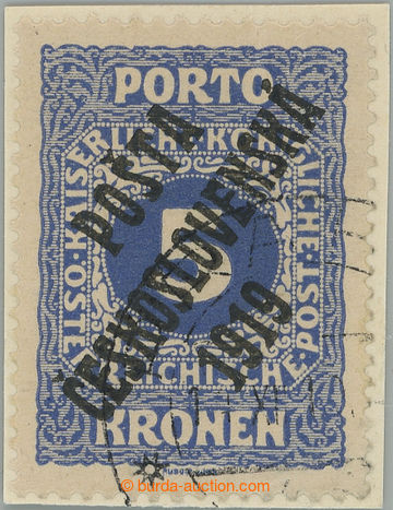 275441 -  Pof.81, Malé číslice 5K modrá, II. typ, na malém výst